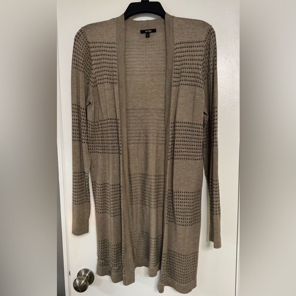 Apt. 9 Tan Long Cardigan Sweater
